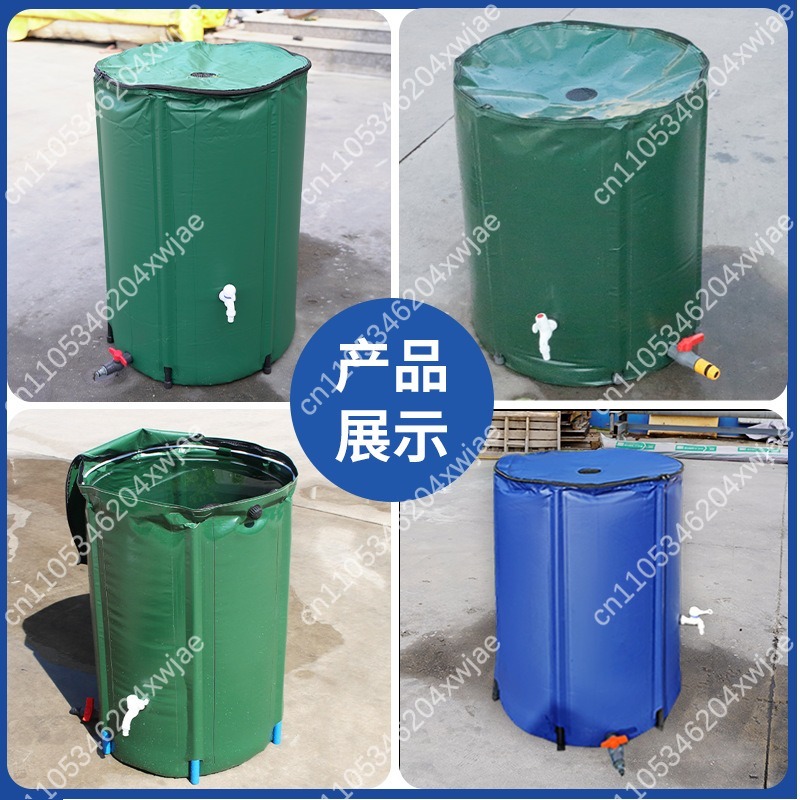 Water Bag Collapsible - 折りたたみ式水貯蔵バッグ、庭の灌漑用折りたたみ式タンク、ポータブル屋外キャンプ＆緊急用