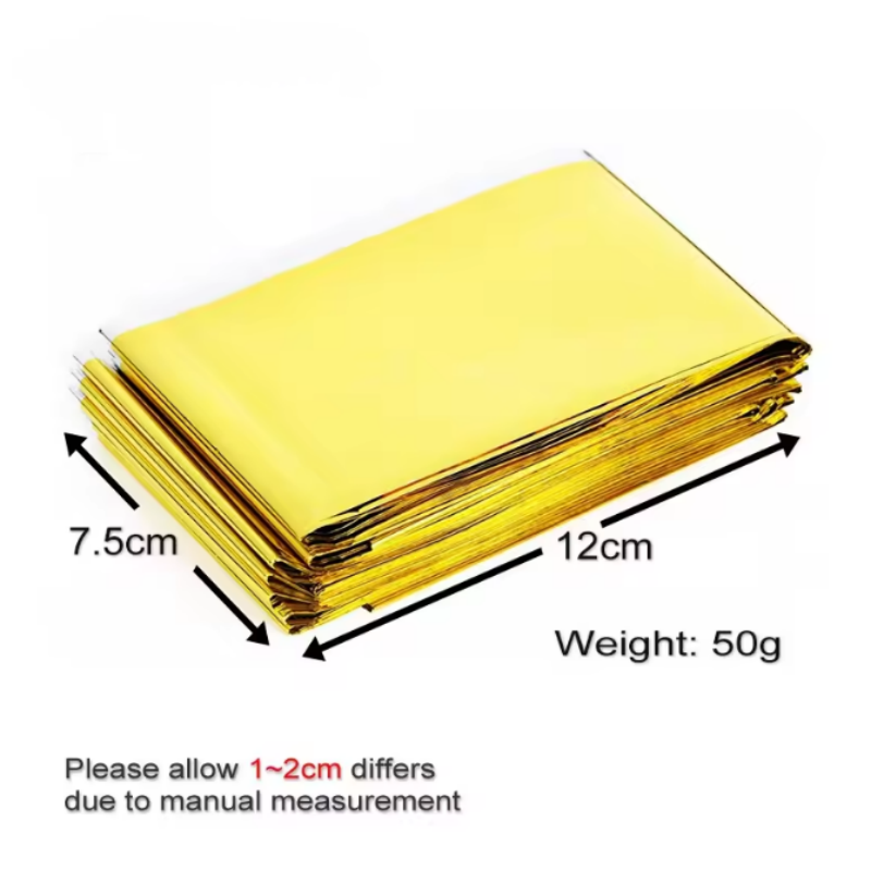 Survival Blanket Reflective - 多目的反射保温緊急ブランケット 防水防風サバイバルシート キャンプ、ロードトリップ、家庭用、地震対策用