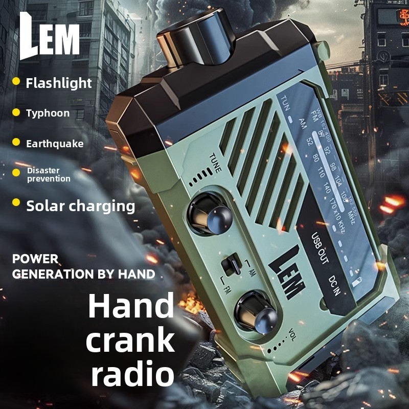 サバイバルラジオ - 緊急用手回し式＆ソーラー式天気警報、懐 - Solar Emergency Charger のレビューと価格