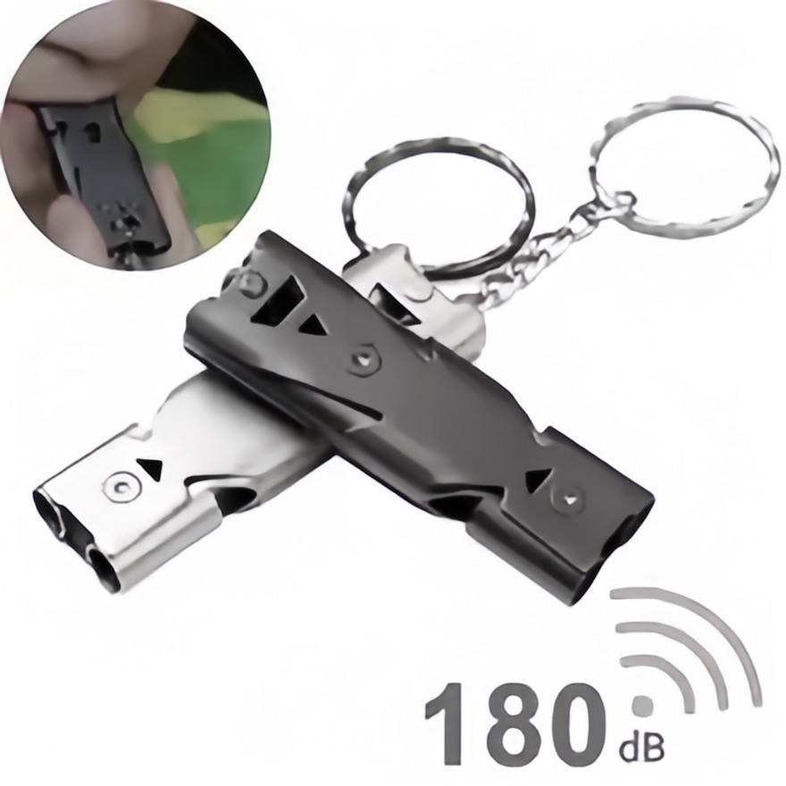 サバイバルホイッスルキーホルダー – 高デシベル、アウトドア - Emergency Whistle Loud のレビューと価格