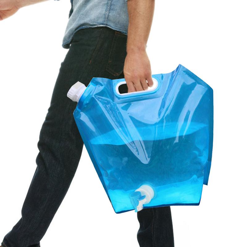 蛇口付きキャンプウォーターバッグ,折りたたみ式ウォータースト - Water Bag Collapsible のレビューと価格
