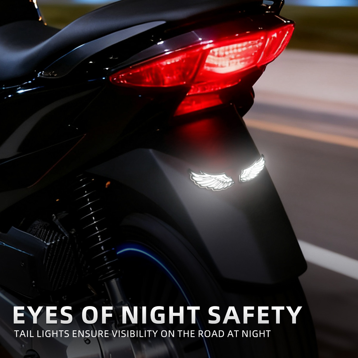 1ペア オートバイ エンジェルウィングス LEDリアテールラ - Sos Light Strobe のレビューと価格
